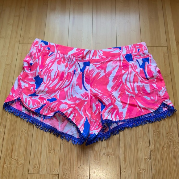 Lilly Pulitzer Cocoa Short Tiki Pink Beach Bliss Shorts NWT Large - Picture 7 of 11
